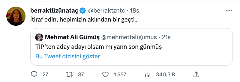 berrak tuzunatac in turkiye isci partisi paylasimi sosyal medyada gundem oldu
